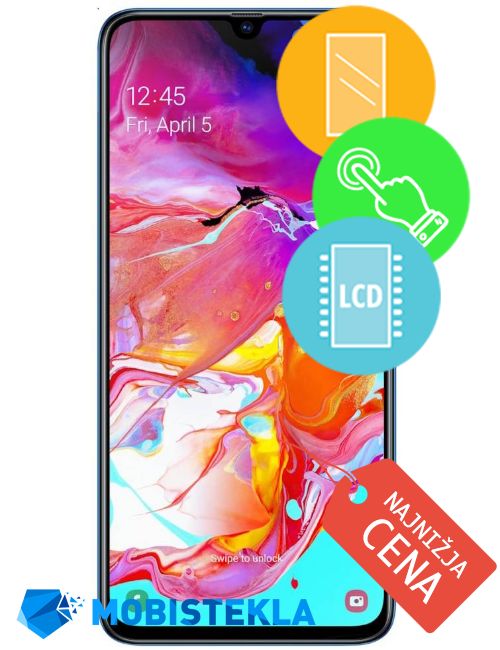 SAMSUNG Galaxy A70 - Menjava ekrana in stekla - B klasa