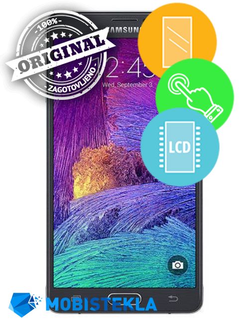 SAMSUNG Galaxy Note 4 - Menjava ekrana in stekla - Original