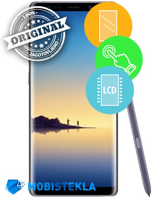 SAMSUNG Galaxy Note 8 - Menjava ekrana in stekla - Original
