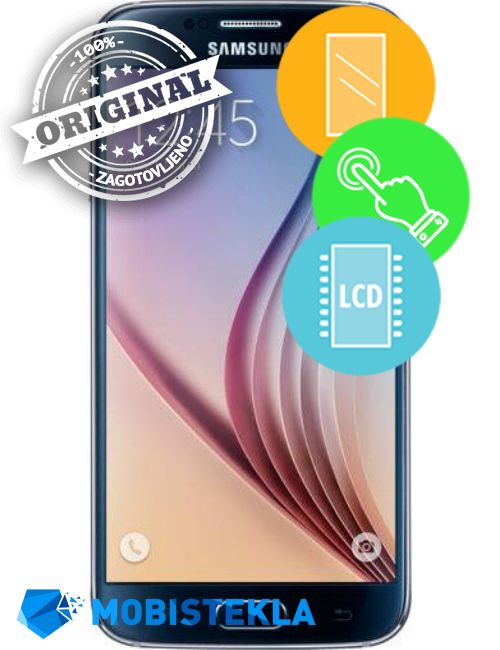 SAMSUNG Galaxy S6 - Menjava ekrana in stekla - Original