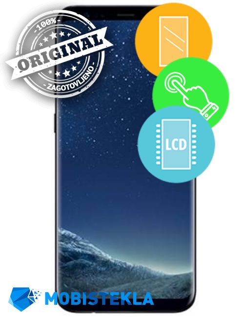 SAMSUNG Galaxy S8 Plus - Menjava ekrana in stekla - Original
