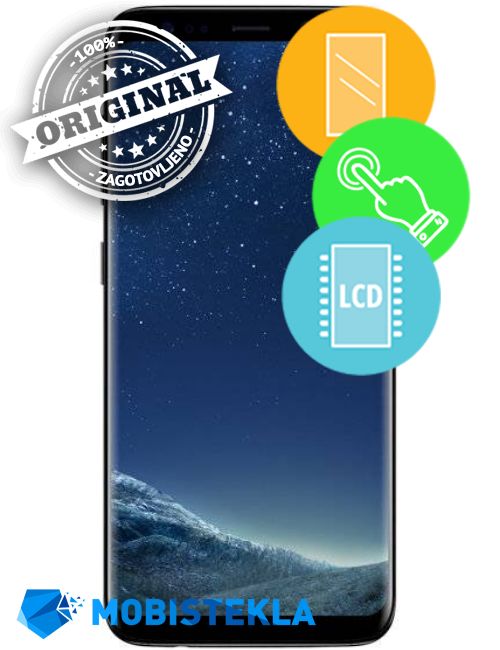 SAMSUNG Galaxy S8 - Menjava ekrana in stekla - Original