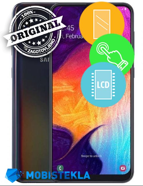 SAMSUNG Galaxy A50 - Menjava ekrana in stekla - Original