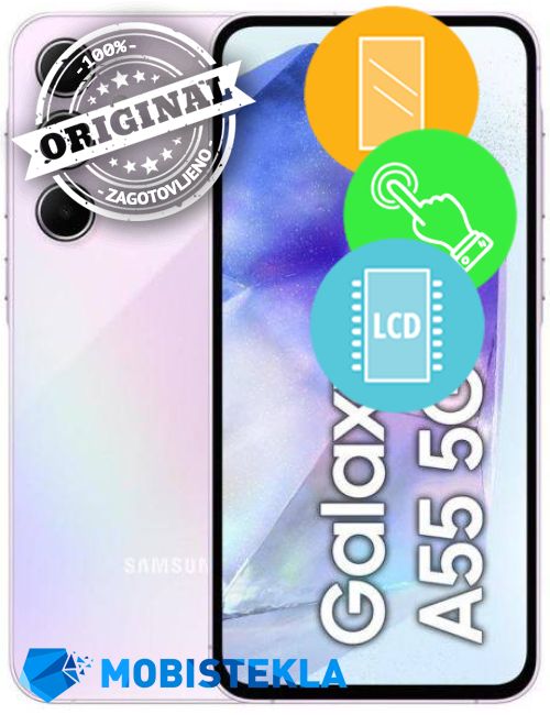 SAMSUNG Galaxy A55 5G - Menjava ekrana in stekla - Original