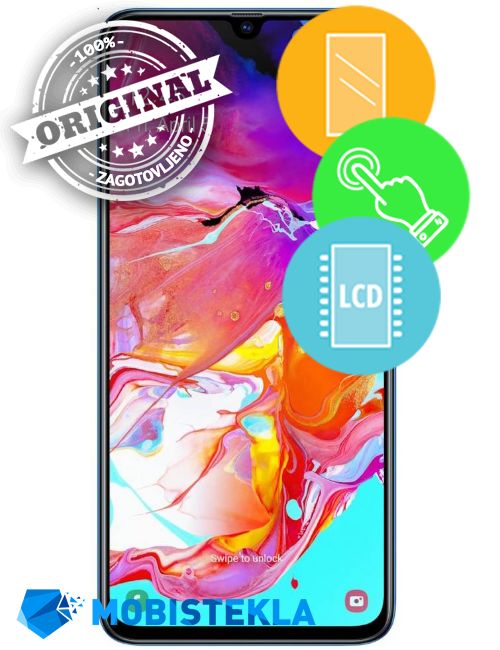 SAMSUNG Galaxy A70 - Menjava ekrana in stekla - Original