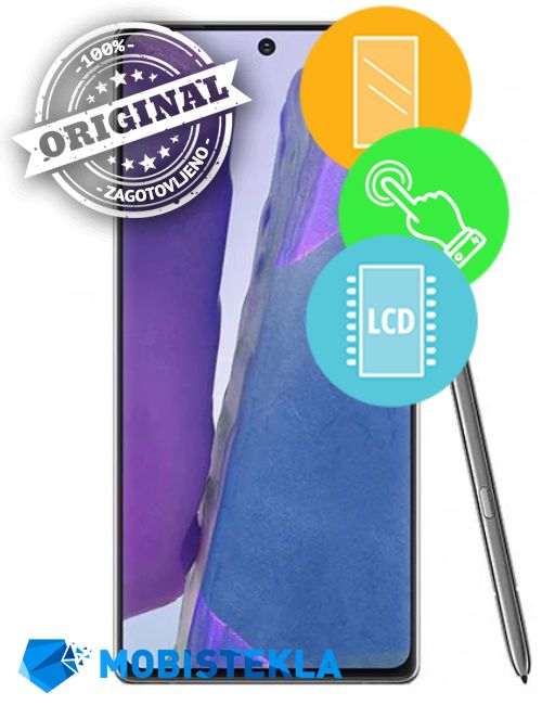SAMSUNG Galaxy Note 20 - Menjava ekrana in stekla - Original