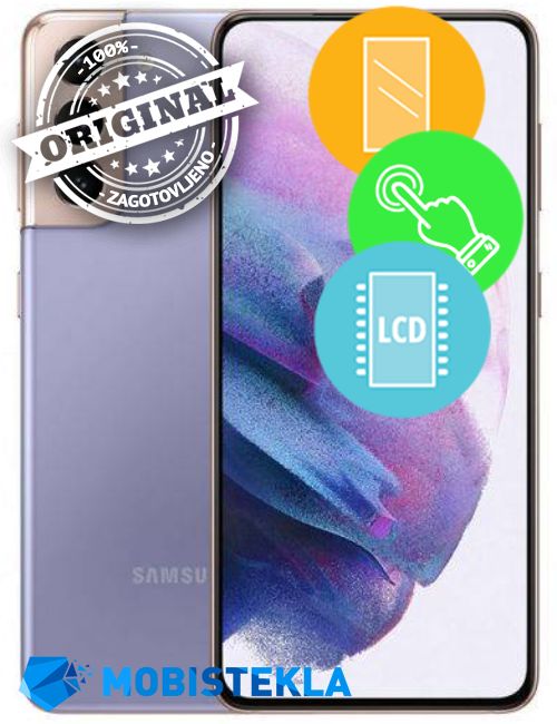 SAMSUNG Galaxy S21 - Menjava ekrana in stekla - Original