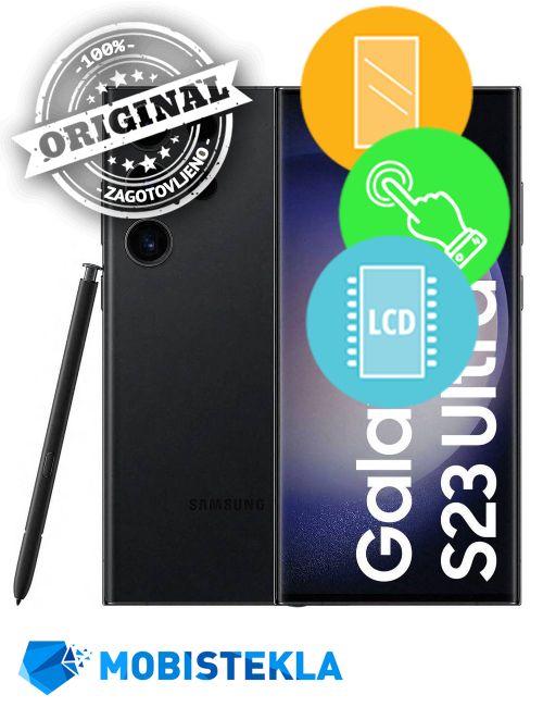 SAMSUNG Galaxy S23 Ultra - Menjava ekrana in stekla - Original