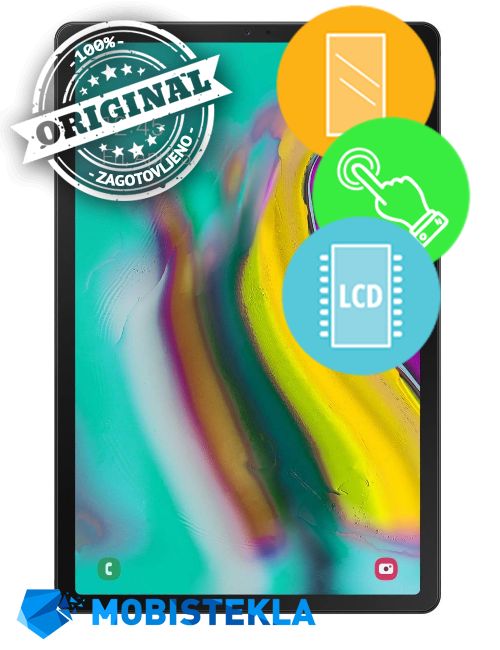 SAMSUNG Galaxy Tab S5e - Menjava ekrana in stekla - Original