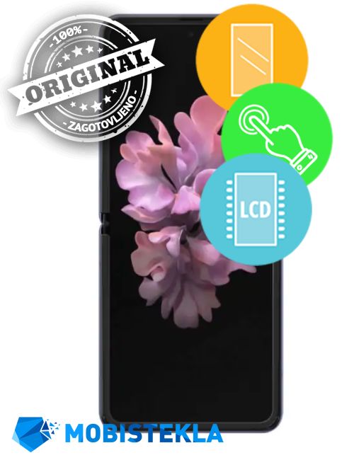SAMSUNG Galaxy Z Flip - Menjava ekrana in stekla - Original