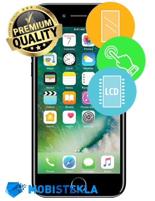 APPLE iPhone 7 - Menjava ekrana in stekla - Premium