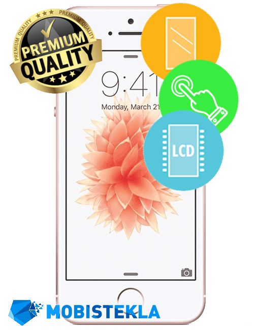 APPLE iPhone SE - Menjava ekrana in stekla - Premium