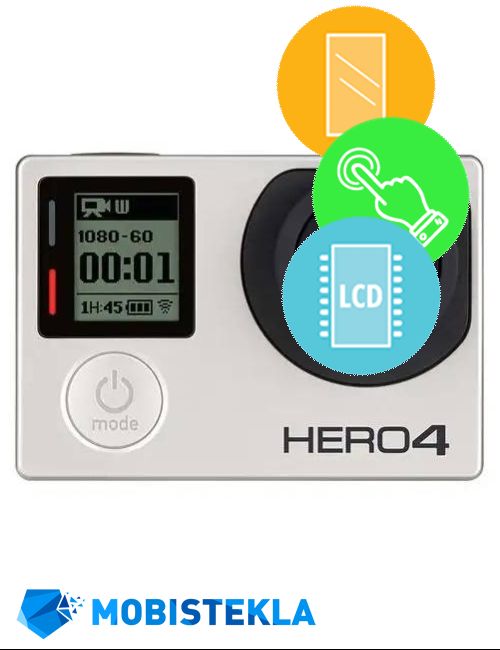 GOPRO Hero 4 - Menjava ekrana in stekla