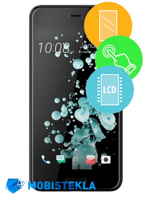 HTC U Play - Menjava ekrana in stekla