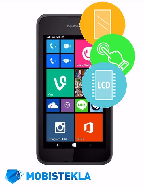 NOKIA Lumia 530 - Menjava ekrana in stekla