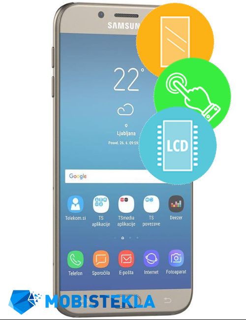 SAMSUNG Galaxy J7 - Menjava ekrana in stekla