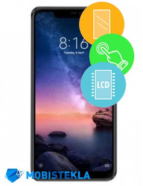XIAOMI Redmi Note 6 Pro - Menjava ekrana in stekla