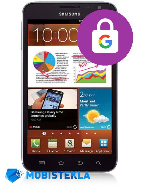 SAMSUNG Galaxy Note 1 - Odstranitev računa