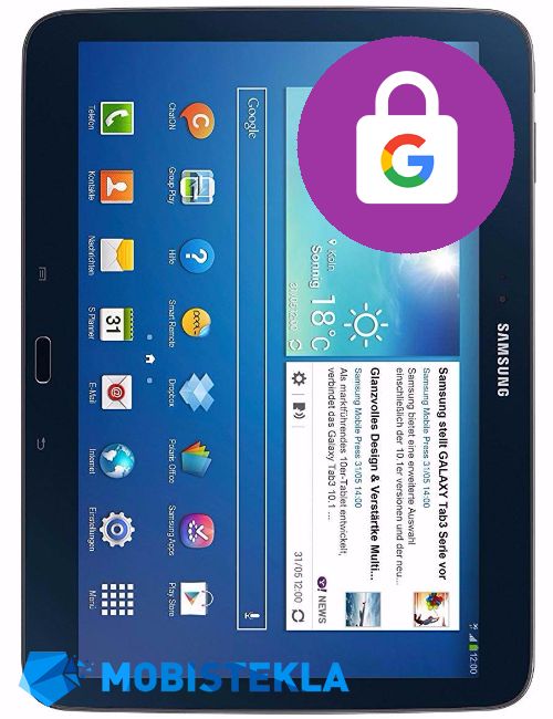 SAMSUNG Galaxy Tab 3 P5200 - Odstranitev računa